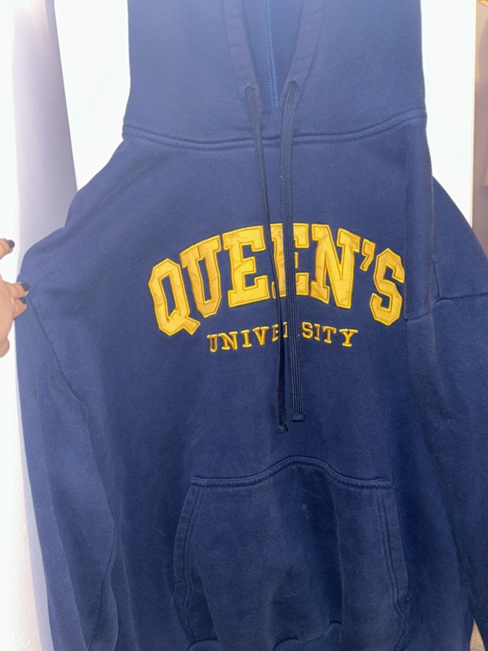 Queen's University Navy Crewneck Hoodie - Women's